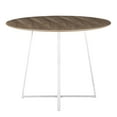 thumbnail image 4 of Cosmo Contemporary/Glam Dining Table in Chrome and Walnut Wood Top by LumiSource, 4 of 7