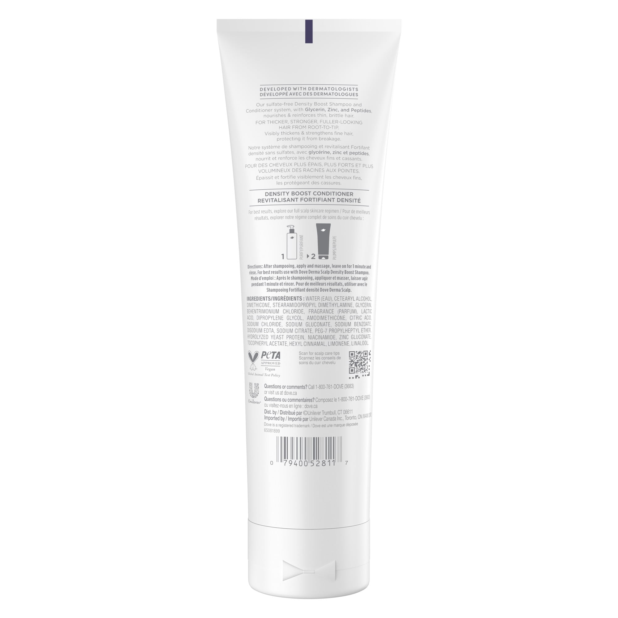 Dove Derma Scalp Conditioner for Thicker, Stronger, Fuller-Looking Hair Density Boost with Glycerin, 266 ML