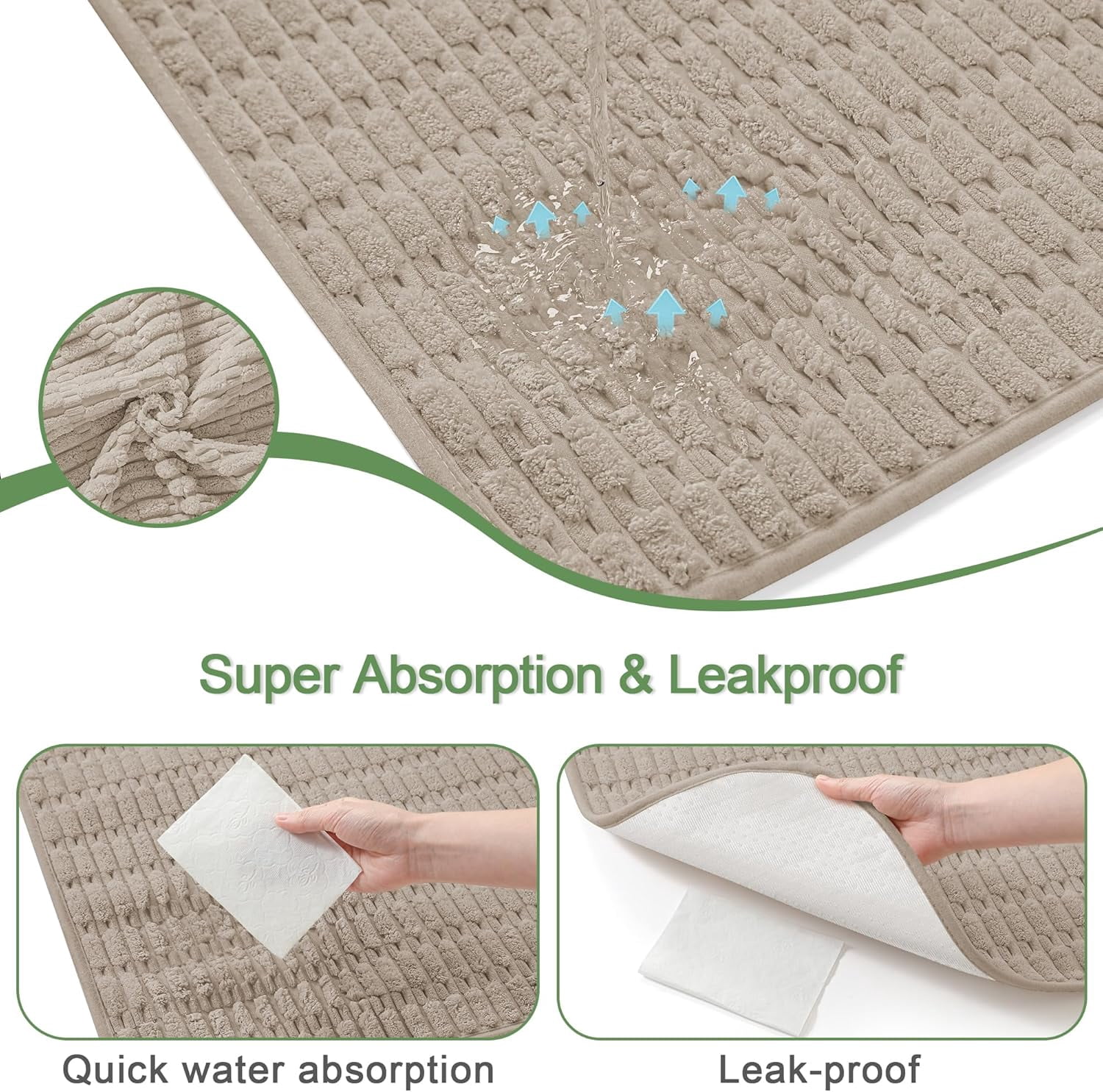 JJEAN-Washable Pee Pads for Dogs, Reusable Puppy Pads Dog Pads, Non-Slip Dog Pee Pads, Leak-Proof Pet Pee Pads Wee Wee Pads for Dogs. (Brown, 18"x24"(Pack of 2))