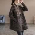 thumbnail image 4 of Chaquetas para mujer, estilo coreano, holgadas, de punto liso, con parches, cárdigans rómbicos, abrigos de manga larga con botones, ropa vintage para mujer, 4 of 5