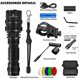 thumbnail image 3 of High Lum Professional Led Flashlight For Hunting Tactical Night Scout Lights Set L2 Fish Light Usb Rechargeable Waterproof Torch, 3 of 5