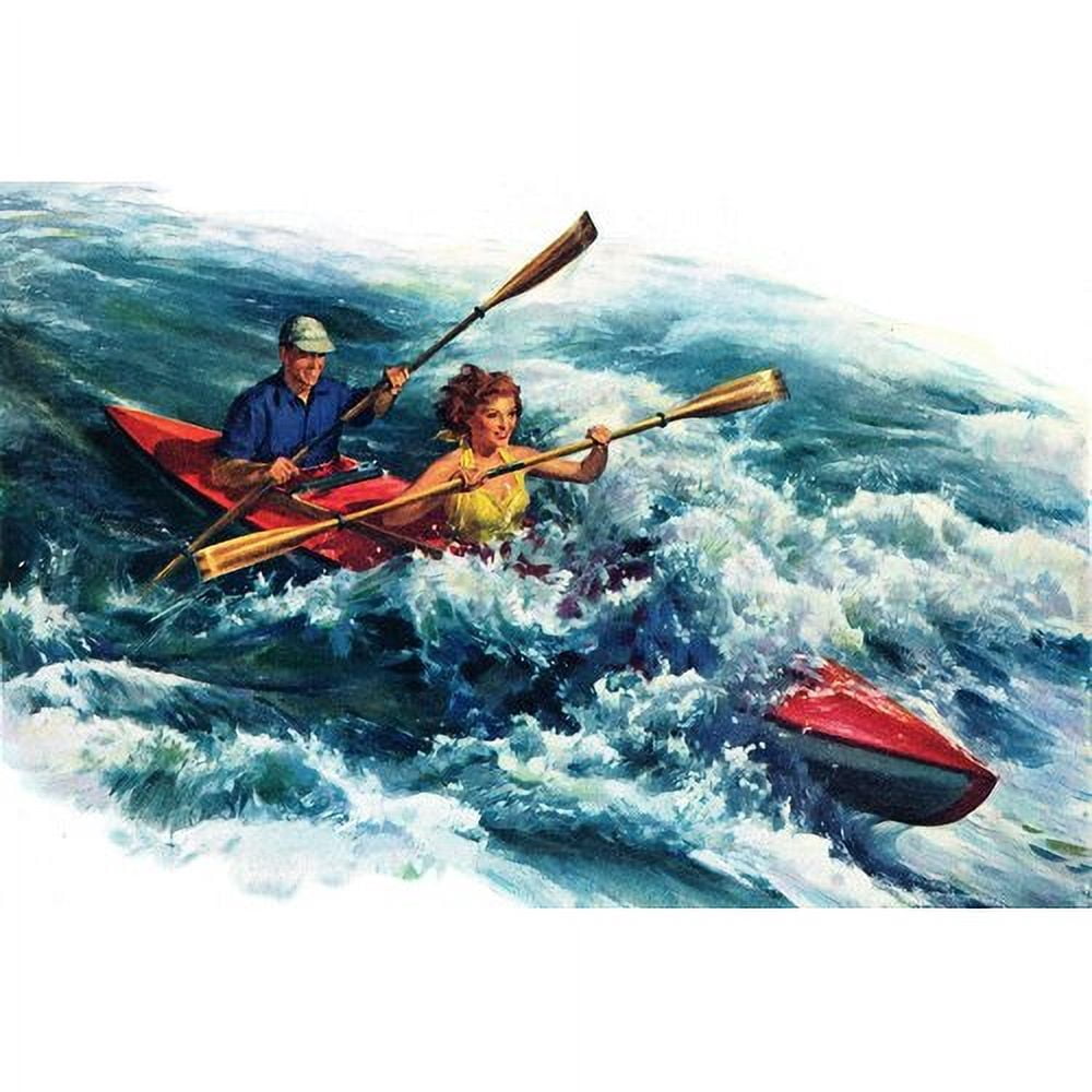 "Raging Rapids" Painting Print on Wrapped Canvas