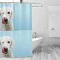 thumbnail image 4 of Sigee Puppy Licks Nose for Waterproof Fabric Shower Curtain 72" W x 72" H for Bathroom Shower Curtain, 4 of 5