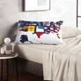 thumbnail image 6 of Xecao The Map Of United States for Decorative Throw Pillow Case for Couch,Sofa or Bed Set,Pillow Cover for Sofa Home Decor Ideal Gift(Pillow core not included)-16"x24", 6 of 6