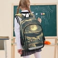 thumbnail image 7 of FORMRS Unisex School Backpack 17" Student Travel Bag with Laptop Compartment, Whale and Moon, 7 of 7