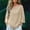 Beige, variant on Endives Women's Cotton Linen Shirt 3/4 Sleeve Round Neck Solid Color Loose Top Womens Blouse Summer T Shirt Top Hot Pink
