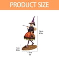 thumbnail image 2 of Clearance Sale! MASLVO Statues For Home Decor Halloween Decoration Witch Statue Witch With Dog Figurine Resin Desktop Ornaments Garden Shelf Tabletop Craft Halloween Party Supplies Fall Centerpieces, 2 of 8