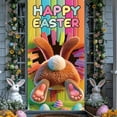 thumbnail image 4 of Corona de conejito de Pascua de primavera, colorida cubierta de puerta de conejo, decoración colgante, pancarta rústica de bienvenida, fondo de decoración de puerta de Pascua, fotografía de huevos de, 4 of 9
