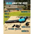 thumbnail image 6 of SEESII 40V Leaf Blower Cordless, 680CFM/210MPH Brushless Motor Electric Leaf Blower with 2 * 5200mAh Batteries and 2*Charger, 6 of 18