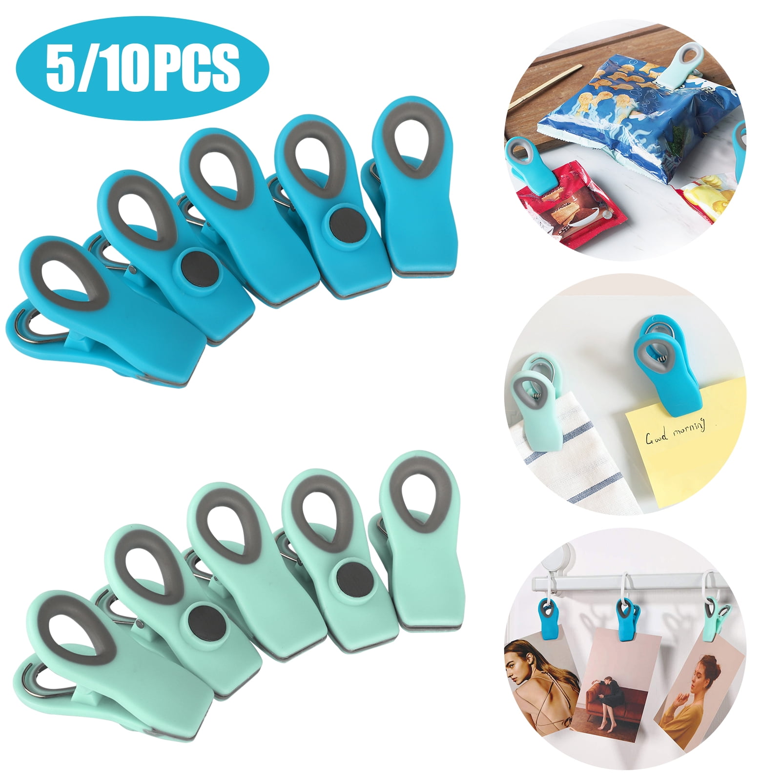 TSV 10/5Pcs Bag Clips, Refrigerator Bag Clips with