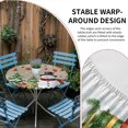 thumbnail image 2 of Rustic Christmas Snowman Round Tablecloth for 55-60 Inch Tables,Fitted Table Cover with Elastic Edge,Xmas Balls Stocking Tree Gifts Waterproof Outdoor Table Cloth Protector for Patio Garden Dinner, 2 of 9