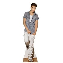Star Cutouts, Justin Bieber (Checkered Shirt), Cardboard Cutout Stand-Up, Celebrity Life-Size Stand-In - 74" x 19"