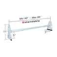 thumbnail image 3 of AA-Racks Model X37 Heavy Duty Rain Gutter Van Roof Rack Round Four Bar Set Steel Matte White (X37-F-WHT), 3 of 6