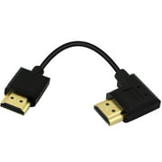 PNGKNYOCN 15CM HDMI Male to Male Short Cable, 90 Degree Right Angle High Speed HDMI 2.0 Adapter Connector Cable Support