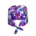 thumbnail image 2 of Kdxio Flying Butterflies Pattern Turban Hat for Women Men Comfortable Adjustable Cleaning Working Cap with Sweatband, 2 of 8