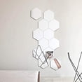 thumbnail image 3 of Kits De Calcomanías De Pegatinas De Pared De Espejo Hexagonal Extraíbles Para La Decoración Del Dormitorio De La Sala De Estar Del Hogar 12 Uds. Yuarrent HA046412-02, 3 of 5