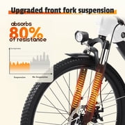 ESKUTE C200D Electric Bike for Adults – 750W Motor, 20MPH Step-Thru Ebike, 840Wh Removable Battery , Up to 70 Miles, 26 Tires, 7-Speed White, UL2849