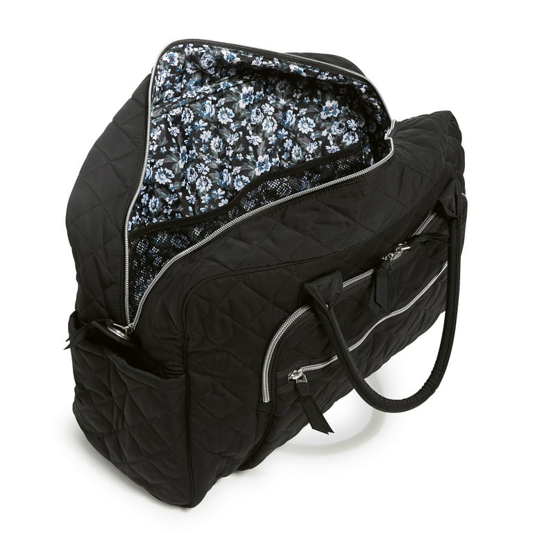 Vera Bradley Women s Cotton Weekender Travel Bag Black Walmart