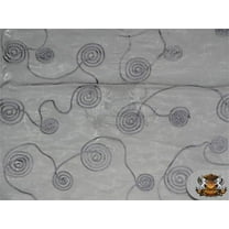 Organza Twirl Donattelo Fabric PLATINUM / 60" Wide / Sold by the yard