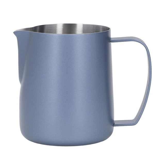 Thick Stainless Steel Milk Frothing Pitcher Mouthpiece Milk Frother Steaming Pitcher 450ml Royal Blue