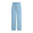 thumbnail image 3 of SHIXIAOO Men's Pocket Loose Low Waist Drawstring Linen Pants Casual Pants Jogging, 3 of 7