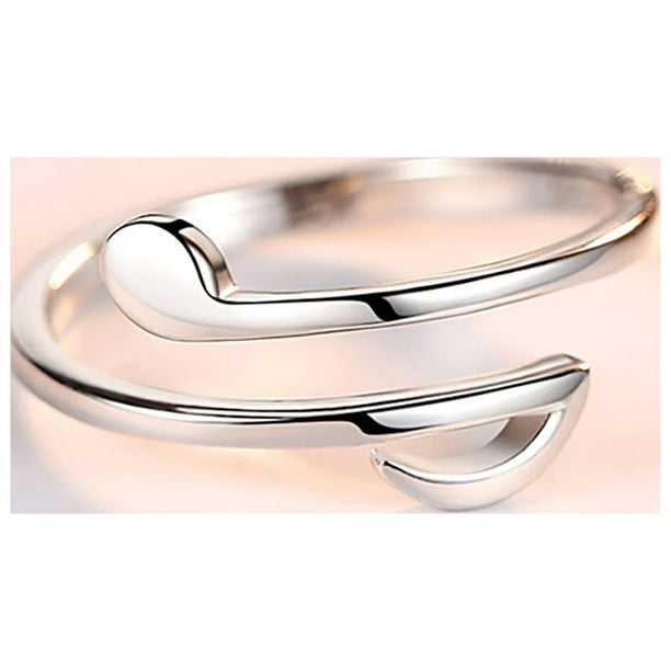 Anillos para mujer, regalos para mujer, anillos abiertos musicales, anillos con notas brillantes para mujeres o niñas, anillo para amantes.