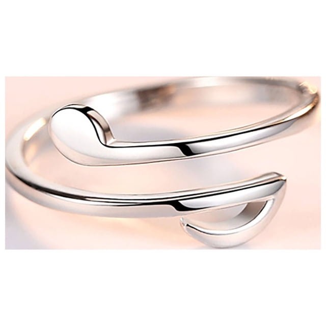 EGNMCR Bagues Musique Bagues Ouvertes Notes Brillantes Bagues de Doigt pour Femmes Ou Filles Bague Amoureux