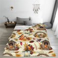 thumbnail image 6 of Throw Blanket for Couch Sofa and Bed, Autumn Vintage Super Soft Plush Throw Blanket, Fuzzy Cuteness Comfy Warm Washable Flannel Blanket & Throws for All Season 80"x60", 6 of 7