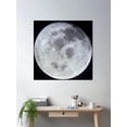 thumbnail image 2 of Full Moon Poster Wall Art, Modern Wall Decor, 24x24 UNFRAMED, 2 of 3