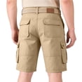 thumbnail image 4 of Men's Cargo Shorts Fit Shorts Outdoor Work Relaxed Casual Hiking Tactical Cotton Shorts Knee Length No Belt Khaki M, 4 of 5