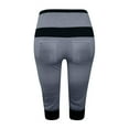 thumbnail image 3 of Chbgutlmr Capri Pants for Women Drawstring High Waist Comfy Fitting Color Block Athletic Running Trousers, 3 of 4