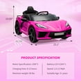thumbnail image 2 of Telyswee Ride on Sports Car 12V Battery Powered Car for Kids Electric Car Toy with Remote Control, Visual Dashboard, Music, LED Lights, Gifts for Boys Girls, 2 of 7
