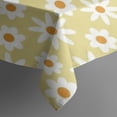 thumbnail image 4 of Beige Daisy Flower White Blooms Pattern Rectangle Tablecloth 60"x120",Waterproof Polyester Rectangle Table Cloth, Wipeable Spillproof Polyester Tablecloth for Dining, Camping, Indoor and Outdoor, 4 of 6