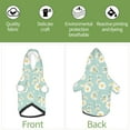 thumbnail image 5 of Goofa Floral Daisy Pattern Small Dog Sweater Hoodies Pet Grey Hooded Soft Fleece Sweatshirts with Pocket Fall Winter Puppy Cat Sweaters Warm Clothes-X-Small, 5 of 8