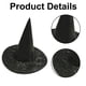thumbnail image 3 of 2 uds sombrero de bruja de malla de cuero, sombrero de mago, sombrero de bruja de malla de cuero, suministros para fiesta de graduación para niños y adultos, 3 of 5