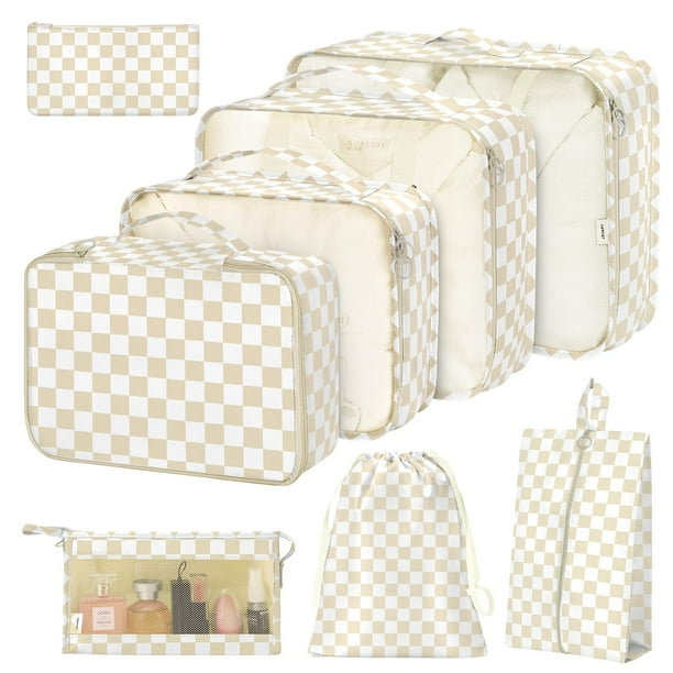 Set de 8 unidades Packing Cubes, organizador de viajes, para maletas