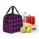 thumbnail image 5 of Easygdp Purple Black Plaid Bolsa Térmica Premium - Tela Oxford Impermeable, Gran Capacidad, Bolsillo Frontal, Unisex para Trabajo, Escuela, Actividades al Aire Libre y Picnics, 5 of 8