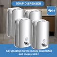 thumbnail image 6 of 4Pcs Commercial Soap Dispenser Stainless Steel 1000ml Wall Mount Manual Liquid Pump Rust Proof Leak Free for Bathroom, 6 of 10