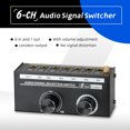 thumbnail image 2 of Selector De Audio Conmutador de audio 6 en 1 salida Selector de altavoz negro Caja divisora ​​Caja selectora de audio, 2 of 9