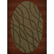 Dalyn Dover Area Rug DV10 Dv10 Leaf Swirls Waves 3' x 5' Oval