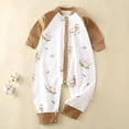 thumbnail image 2 of 2-3 Years Newborn Preemie Boys Girls Underwear Pajamas Rompers Home Clothes Baby Proof Sleeping Bag For Crawling Brown Bodysuit Baby Gift, 2 of 5