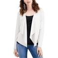 thumbnail image 1 of INC Womens Moleskin Cardigan Sweater, Beige, X-Large, 1 of 1