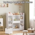 thumbnail image 2 of Kids Bookshelf and Toy Organizer, 4-Tier Wood Toy Storage Kids Book Shelf w/6 Cubbies, 2 Movable Drawers, Bookcase Book Shelf Storage Cabinet for Kids Rooms, Nursery, School, Hallway, Playroom, 2 of 9