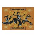 thumbnail image 1 of Orange Cutting Board, Dancer with Poly Rhythm Total Body Articulations Design Warm Colored Print, Decorative Tempered Glass Cutting and Serving Board, Small Size, Orange and Black, by Ambesonne, 1 of 1