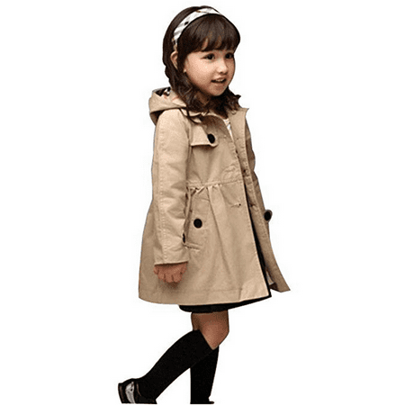 Flower Raincoat - Girl Kid Flower Waterproof Hooded Coat Jacket Outwear Raincoat