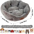 thumbnail image 3 of Cama para Gato Mediano, Cama para Perro Chico o Mediano, Cama para Mascota Lavable en Maquina, Suave Base Antideslizante, Resistente a Suciedad y facil de Lavar (Gris, Small), 3 of 6