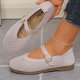thumbnail image 2 of Women's Barefoot Mary Jane Flats - Wide Toe Box & Square Toe Mesh Knit Ballet Flat Shoes, Comfortable Dressy Casual Soft Soled Shoes Beige 8.5(41), 2 of 9
