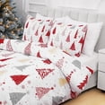 thumbnail image 6 of BLEUM CADE 3 Pieces Christmas Duvet Cover King Size,Xmas Tree Comforter Cover Set with Zipper Closure Christmas Cover with Zipper Closure Soft Bedding Sheet Set,Red, 6 of 7