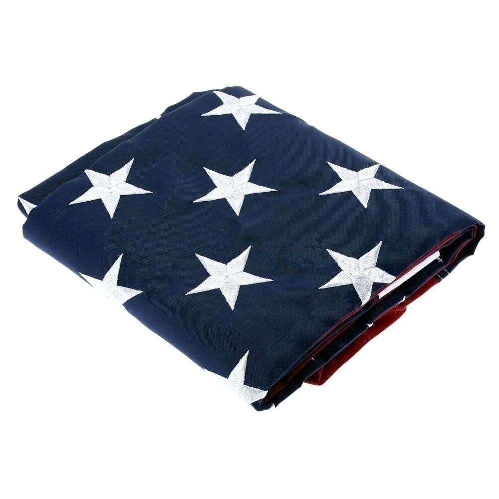 10x15 USA American Flag Nylon Heavy Duty Embroidered Stars Sewn Stripes Grommets