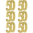 thumbnail image 1 of Shellwei 6 Pcs 50th Birthday Decorations for Men and Women,50th Anniversary Decorations,Gold Glitter Number 50 Table Topper Centerpieces Decorations for Birthday Party, 1 of 9